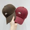 Embroidered Cartoon Cat Baseball Cap, Adjustable Polyester Hat with Breathable Washed, Animal Theme Outdoor Sports Cap for Fishing, Camping, Parties