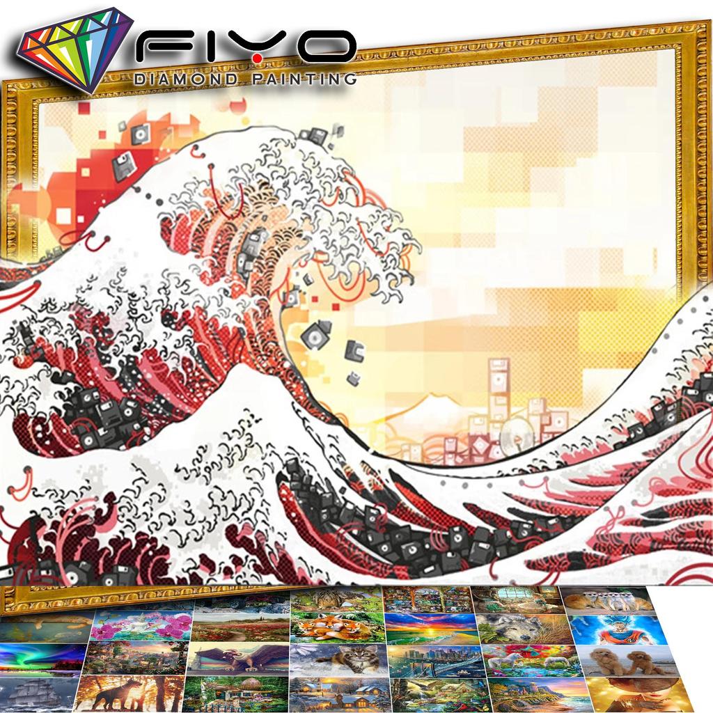 5d DIY Diamond Painting Ocean Waves Full Square Round Diamond Mosaic Landscape Embroidery Kit Home Decoration