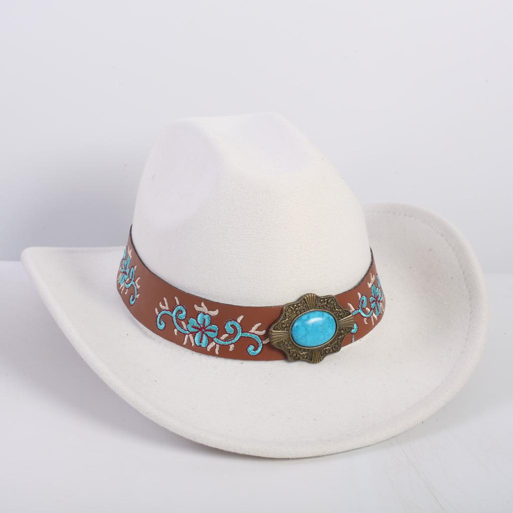 Beliebte europäische und amerikanische Mode OL-Stil einfarbiger Cowboyhut Herren und Damen High-End Zylinder Jazzhut Filzhut