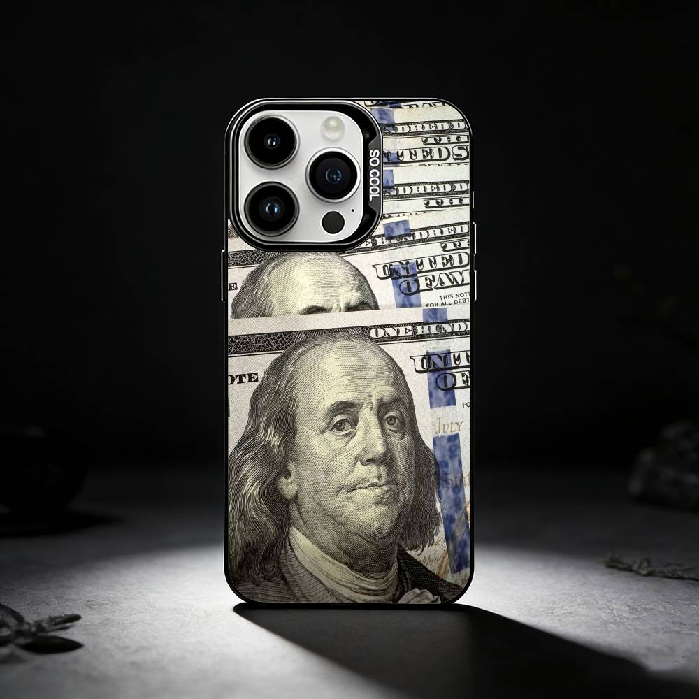 

Dollar Bill Money Phone Case For iPhone 17,16,15,14,13,12,11 Plus,Pro Max,XS,Colored silver phone case iPhone16plus