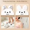 Anti-Slip Foot Massage Bath Mat & Exfoliating Foot Body Scrubber, Soft Towel Bath Rug with Back Brush,