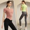 High-End and Fashionable Quick-Dry Breathable V-neck Sports T-shirt Yoga