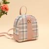 Women'S Fashion Backpack, Plaid Color-Block Small Backpack, Fresh Style Bow Casual Bag