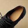 Fashion Women's New Spring and Autumn Square Headed Genuine Leather Carved Lace Up Customized Large Low Heel Blake Single Shoes