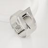Interlocking Ring Open Bangle - European & American Light Luxury Design for Women