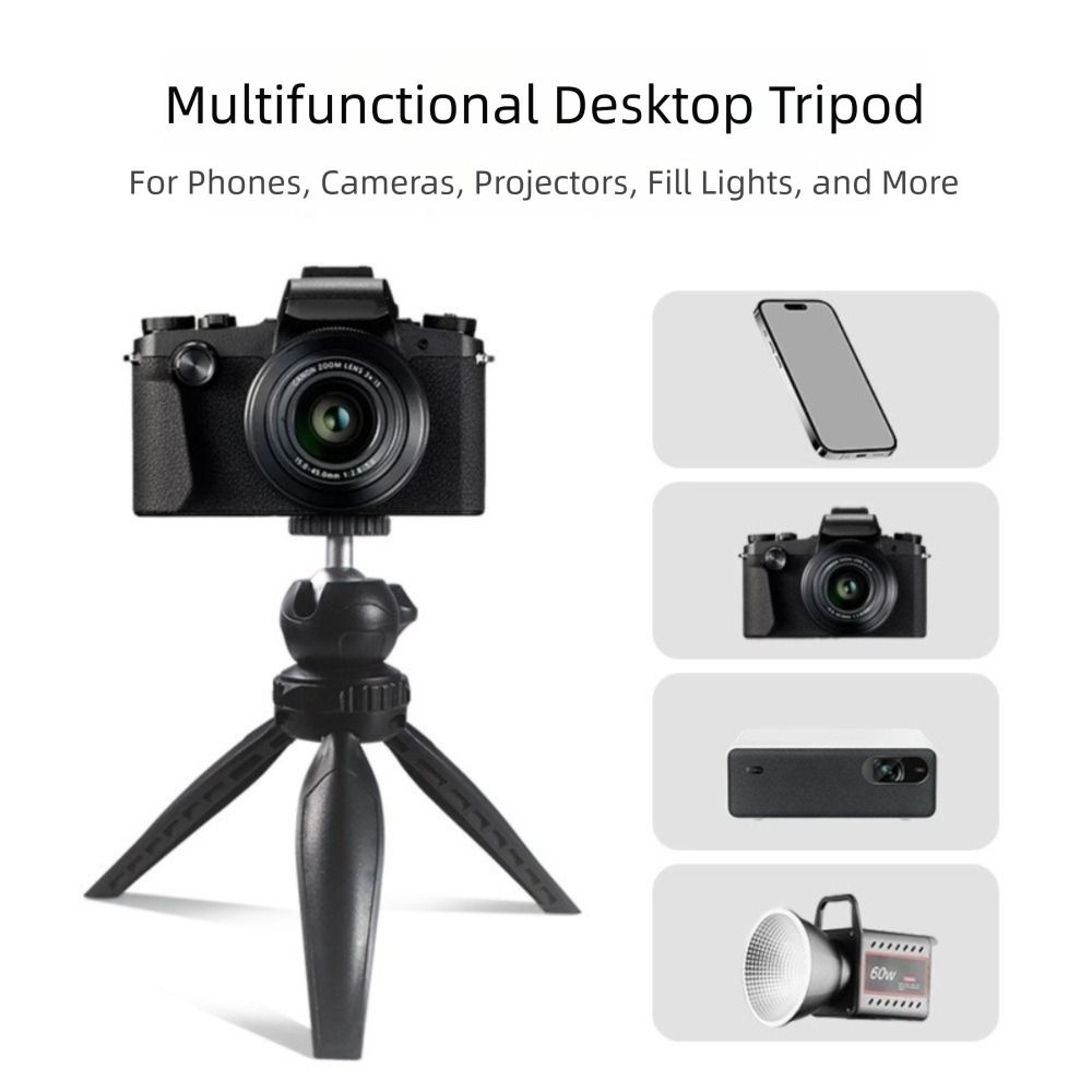 Black Camera Holder Adjustable Mobile Phone Supports Stable Projector Mini Tripod  Projector