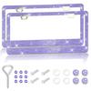 2 Stück 31*16cm Bling Kristall Kennzeichenhalter Rahmen Damen Strassstein Auto Kennzeichenhalter Abdeckung Halter Auto Zubehör Neue Kennzeichenabdeckungen Rahmen