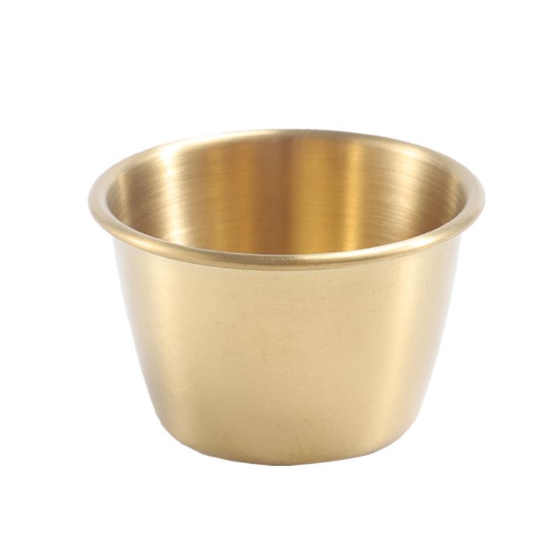 Stainless Steel Round Dipping Sauce Cup for Fries, Salad, and Seasoning
