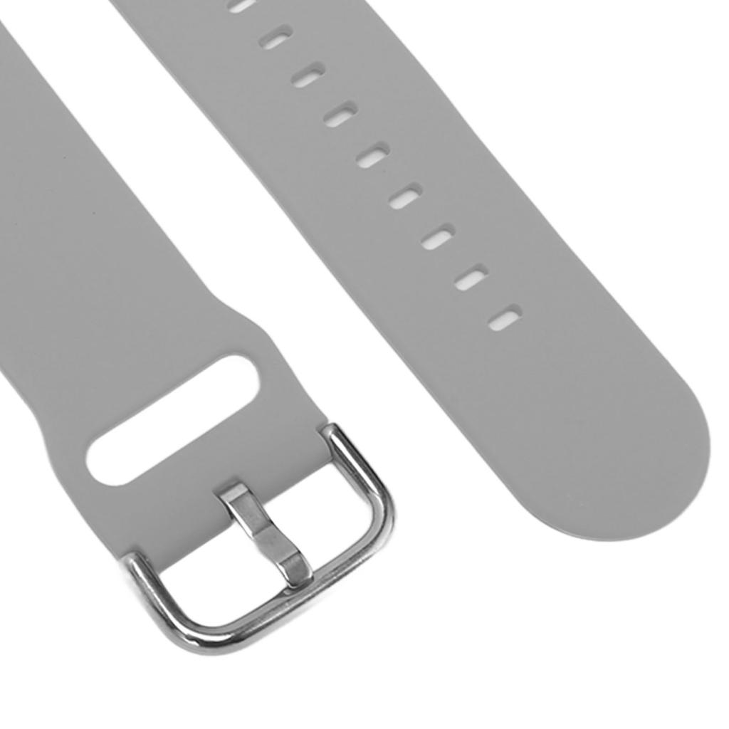 Replacement Wristband 20mm Waterproof Soft Quick Release Silicone Watch Strap for Garmin Fenix 7S Grey