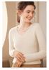Women's V-Neck Cashmere Striped Slim Fit Long Sleeve Sweater - Warm Autumn/Winter Base Layer