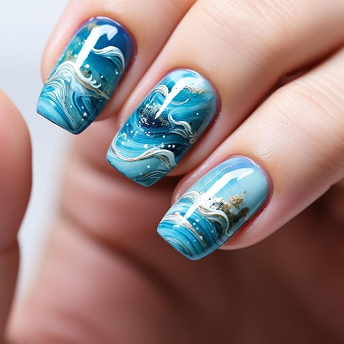 

Printable Press-On False Nails Stickers: Artistic Wearable Nail Pieces