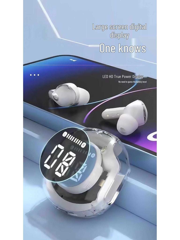 Air31 Transparent Bluetooth Earbuds, 2nd Gen In-ear Wireless TWS with Digital Display