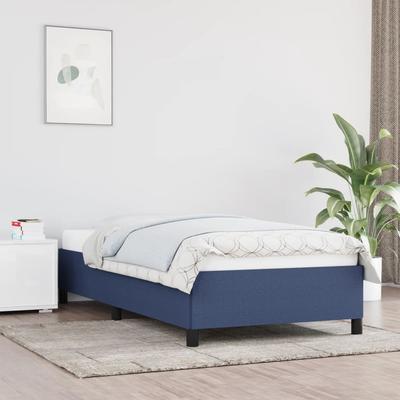 Vidaxl Bed Frame Without Mattress Blue 90X200 Cm Fabric
