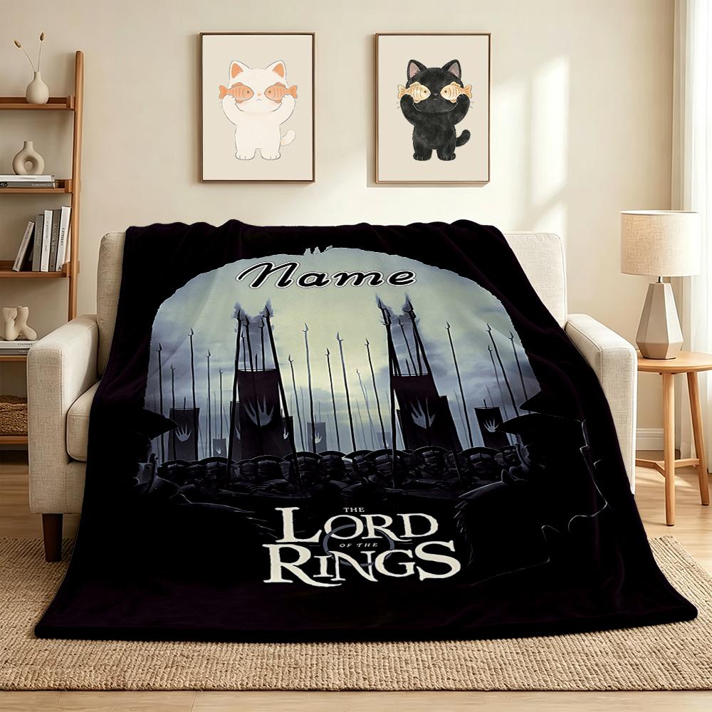 Custom Name Moonlit Forest Flannel Blanket Throw Blanket Soft Warm Sofa Bed home Decor Unique Gift