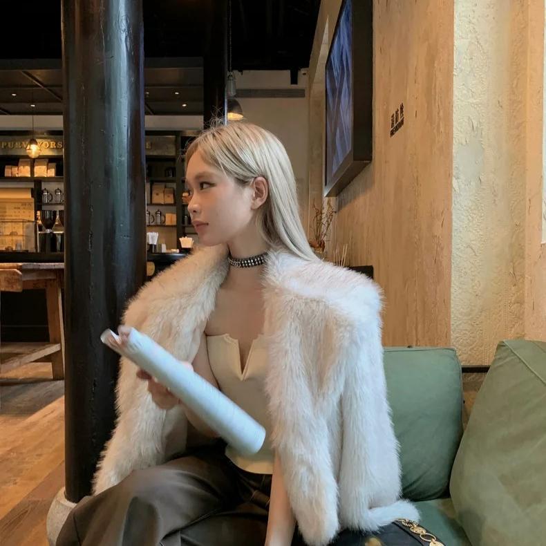 VAYLA Luxury Brand Autumn Winter Fur Coat Women Short Lazy Wind Fox Fur Jacket Cropped Fluffy Casaco De Pele Feminino