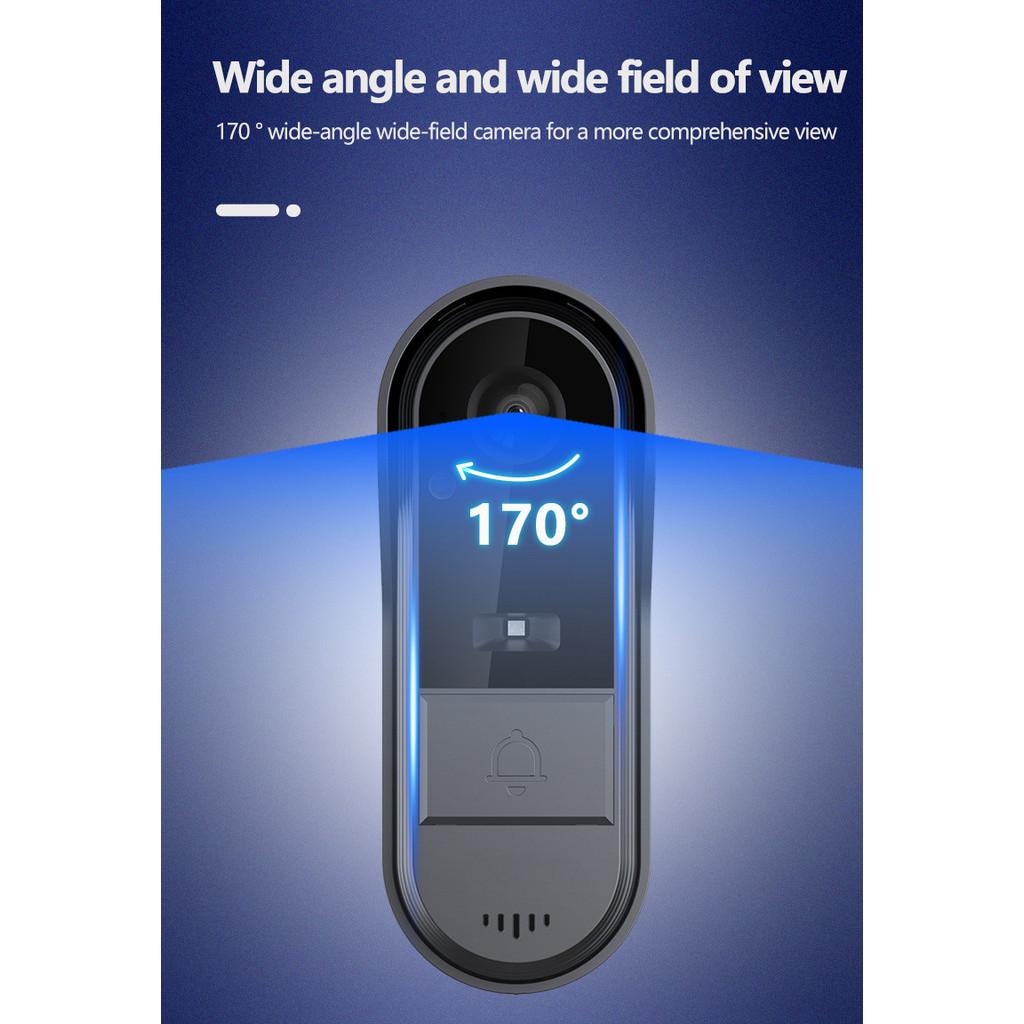 4.3 Inches Screen Doorbell Wireless Waterproof Smart Video Doorbell Household Two-Way Speaking Camera Door Ring