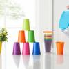 Set di 7 bicchieri di plastica arcobaleno riutilizzabili, tazza d'acqua, picnic, viaggio, alla moda, divertente, portatile, tazza arcobaleno, festa, bambini, tazza da bere