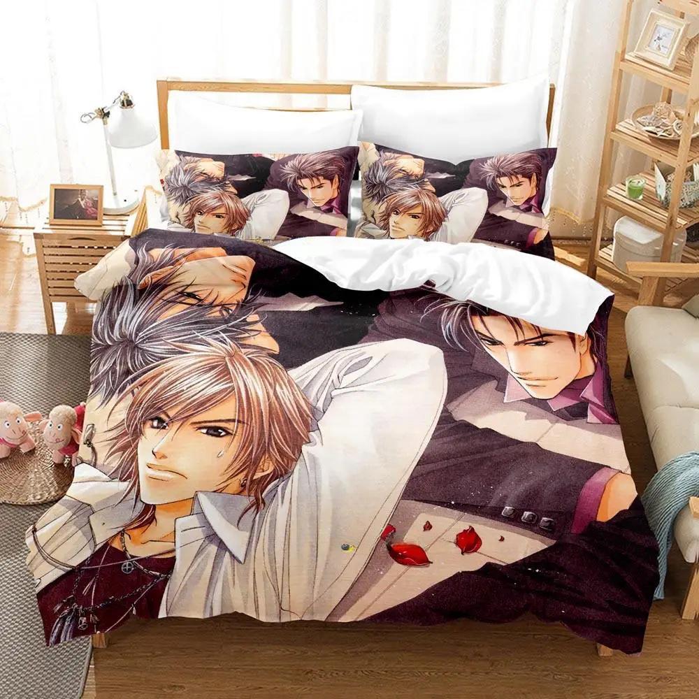 

Комплект постельного белья Brother X Brother Односпальный Полуторный Двуспальный Кингсайз Комплект для кровати Взрослый Детский Спальня Комплекты пододеяльников 3D Аниме Комплект простыней EU Twin 135x200cm