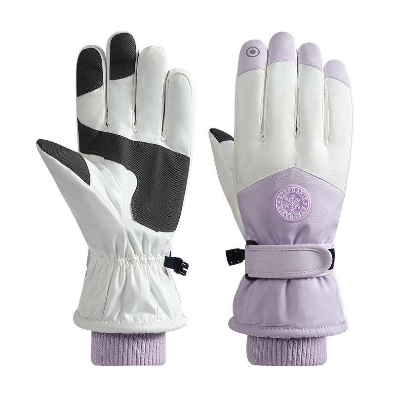 Men's Winter Touchscreen Cycling Gloves - Non-Slip, Velvet-Lined, Two-Finger Design for Driving, Motorcycle Riding, and Fishing.