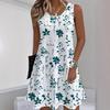 Fashion Printed Women's Vest Loose Casual Crew Neck Casual Dresses