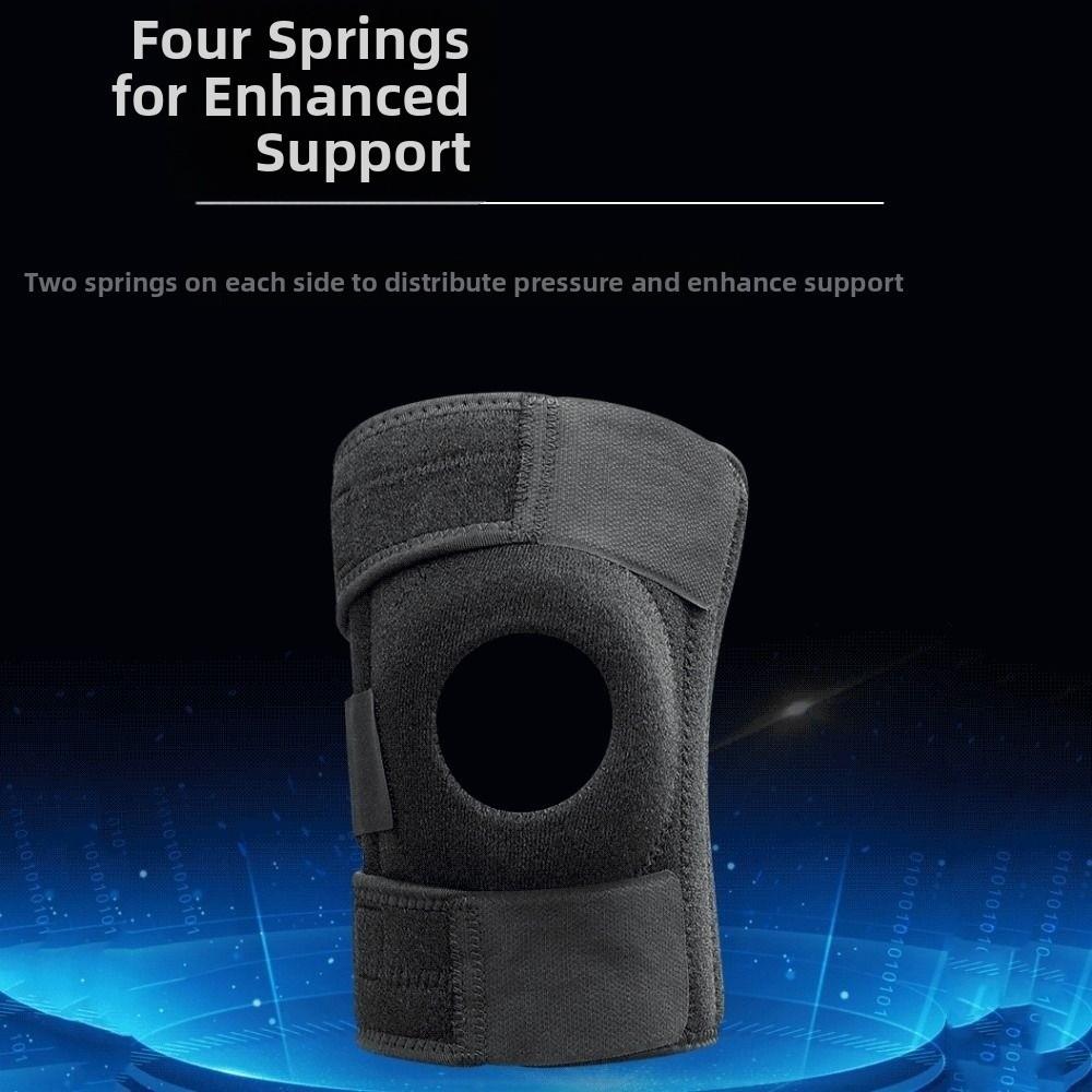 Patella Shock Absorption Leg Brace Protector Anti-slip Silicone Strip Fitness Knee Pad  Men