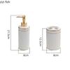 Gilded Ceramic Bathroom Accessories Set Portable Soap Dispenser Mouth Cup Toothbrush Holder Soap Dish Tray Bathroom Supplies