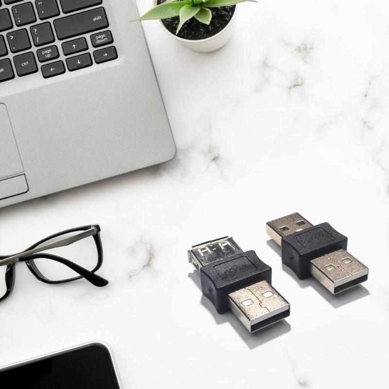 2Pcs USB Type A Converters Adapters Plugs and Play Design For Laptops Keyboards Stable Connection