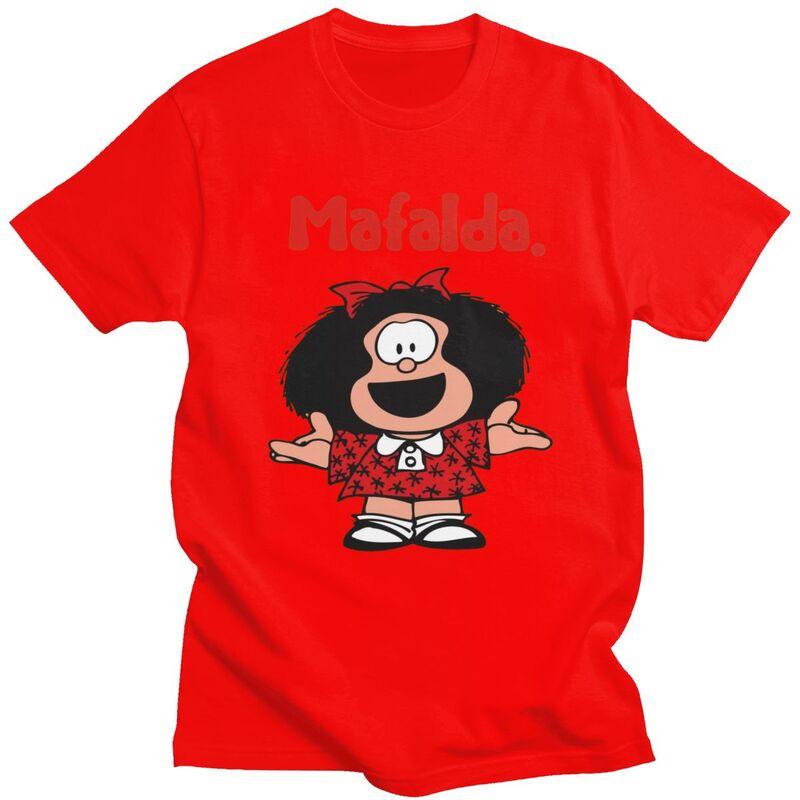 

Custom Classic Quino Comic Cartoon Mafalda T Shirts Men Tshirts Casual Tee Pure Cotton Oversized Tshirt Merch S