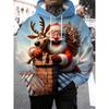 3d Print Santa Claus Elk Hoodies For Men Women Fashion Plus Size Christmas Hoody Sweatshirt Clothing Men Xmas Party Tracksuit
