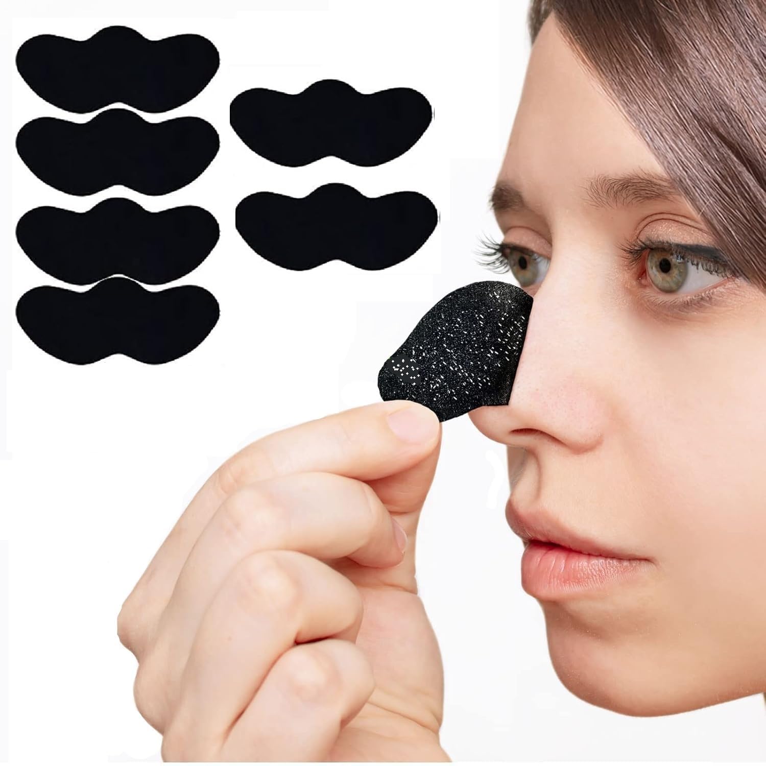 ESZAZX Nose Strips for Blackhead & Whitehead Removal - Pack of 6 | Deep Cleansing Charcoal Pore Strips | Instant Nose Pore Cleaner for Men & Women
