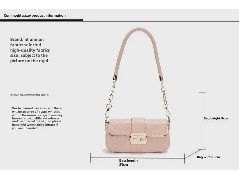2025 Women's Spring/Summer Shoulder Messenger Bag: Original, Simple, Versatile, Small Square Bag
