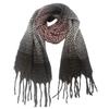 Color Tassel Warm Shawl Clip Winter Women's Autumn and Flower Gradient Scarf Keep