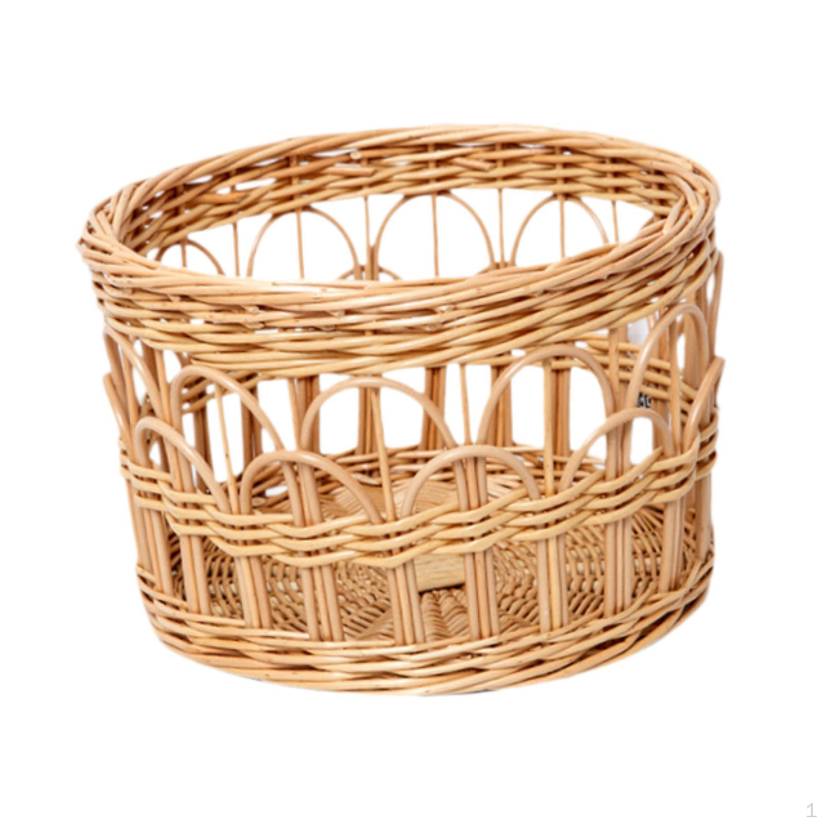 

Handmade Basket Makeup Organizer Lightweight Sturdy Versatile Container Storage for Living Small