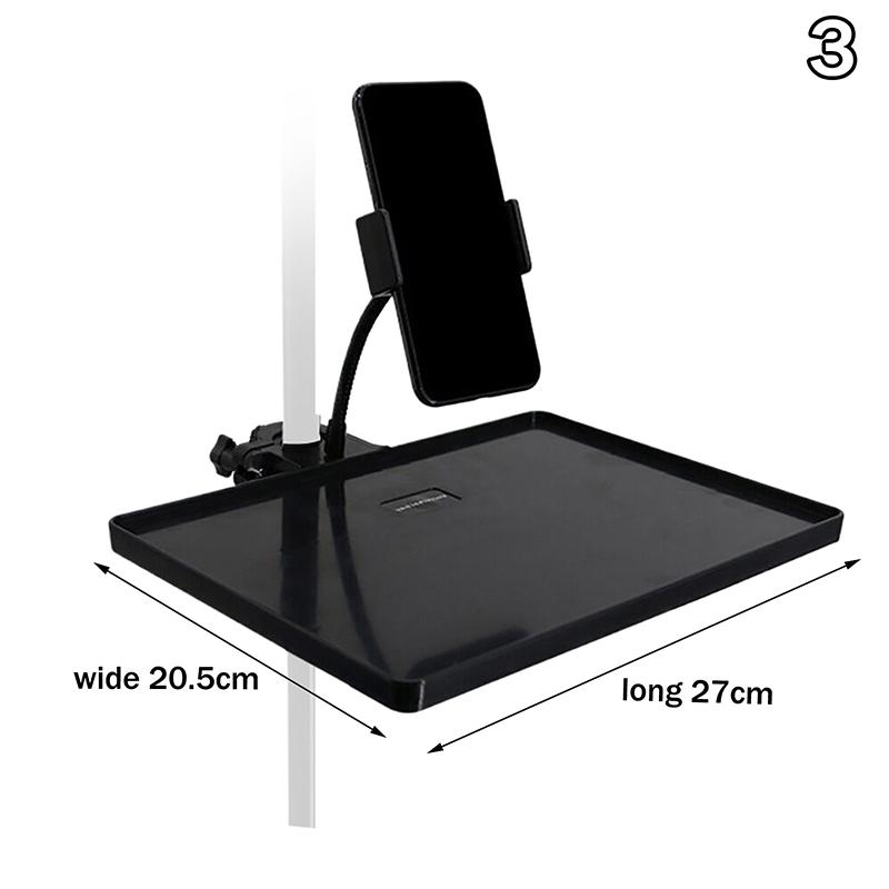 Universal Adjustable Lash Tray Holder Clip-On Stand for Ring Light Eyelash Extension Organizer Beauty Accessories Clamp Stand