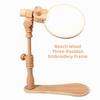Portable Embroidery Hoops Stand Embroidery Holder Wood Wood Rotary Hoop Holder Adjustable DIY Cross Stitch Rack Sewing Workbench