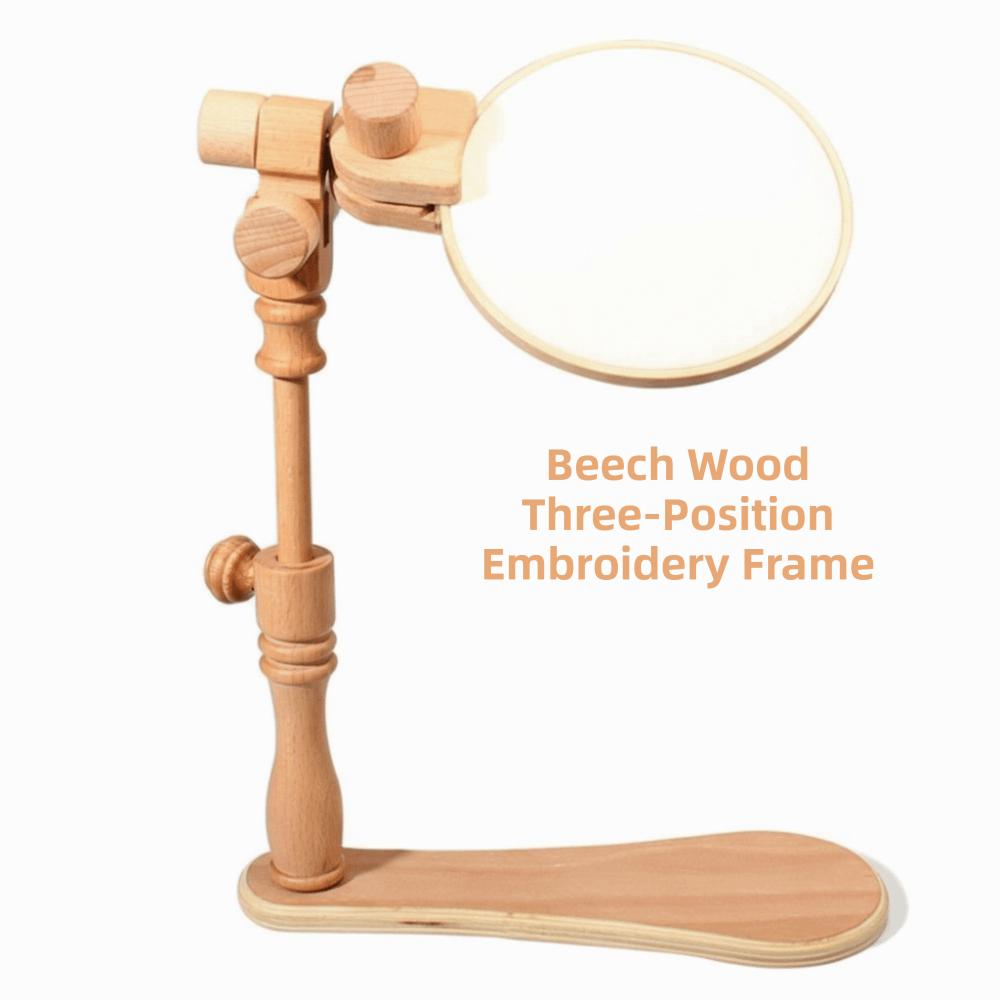 Portable Embroidery Hoops Stand Embroidery Holder Wood Wood Rotary Hoop Holder Adjustable DIY Cross Stitch Rack Sewing Workbench