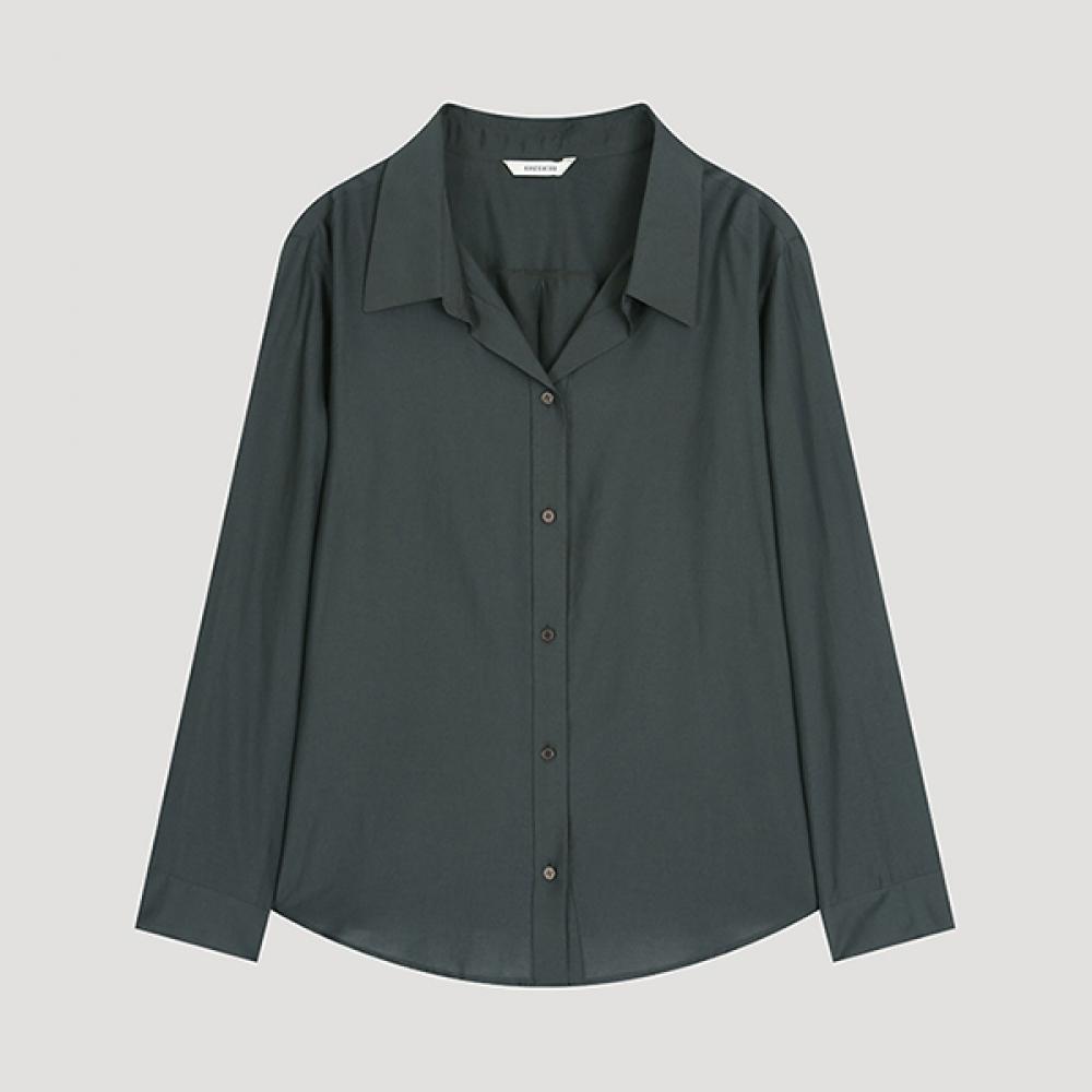 

Она S miss атласная рубашка с открытым воротником SwwSto32030 Dg dark gray/55