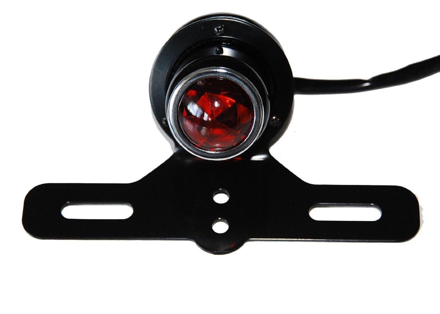 

szmsmy Szmsmy Motorcycle Universal Tail Lamp Diamond Cut Lens Number Light Included C