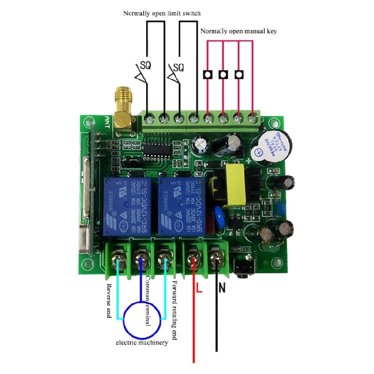 315/433MHz 2-Key Industrial Remote 2-channel RF Wireless Remote Control Switch