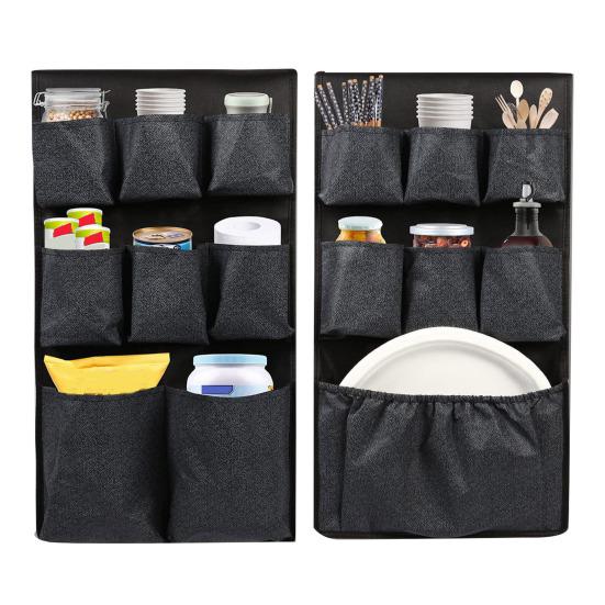 Hängender Organizer für Kühlschrank-Aufbewahrungstaschen mit 15 Taschen, atmungsaktives Gewebe, einfach zu installierender Kühlschrank-Aufbewahrungs-Organizer