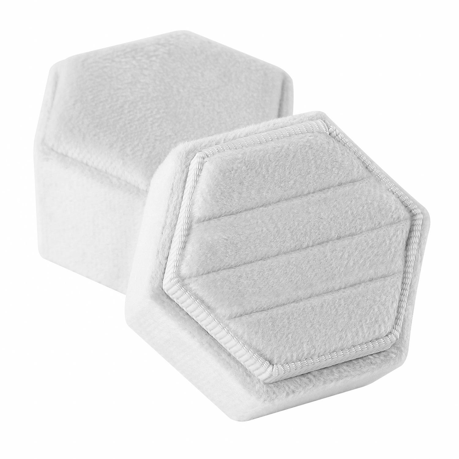 

Шестиугольная бархатная шкатулка для украшений - высококачественная шкатулка для колец и сережек