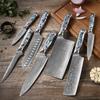 Sharp Kitchen Knives Chefs Cleaver Santoku Utility Paring Slicing Nakiri Boning 10Cr15MoV Damascus Steel Knife Cooking Tools