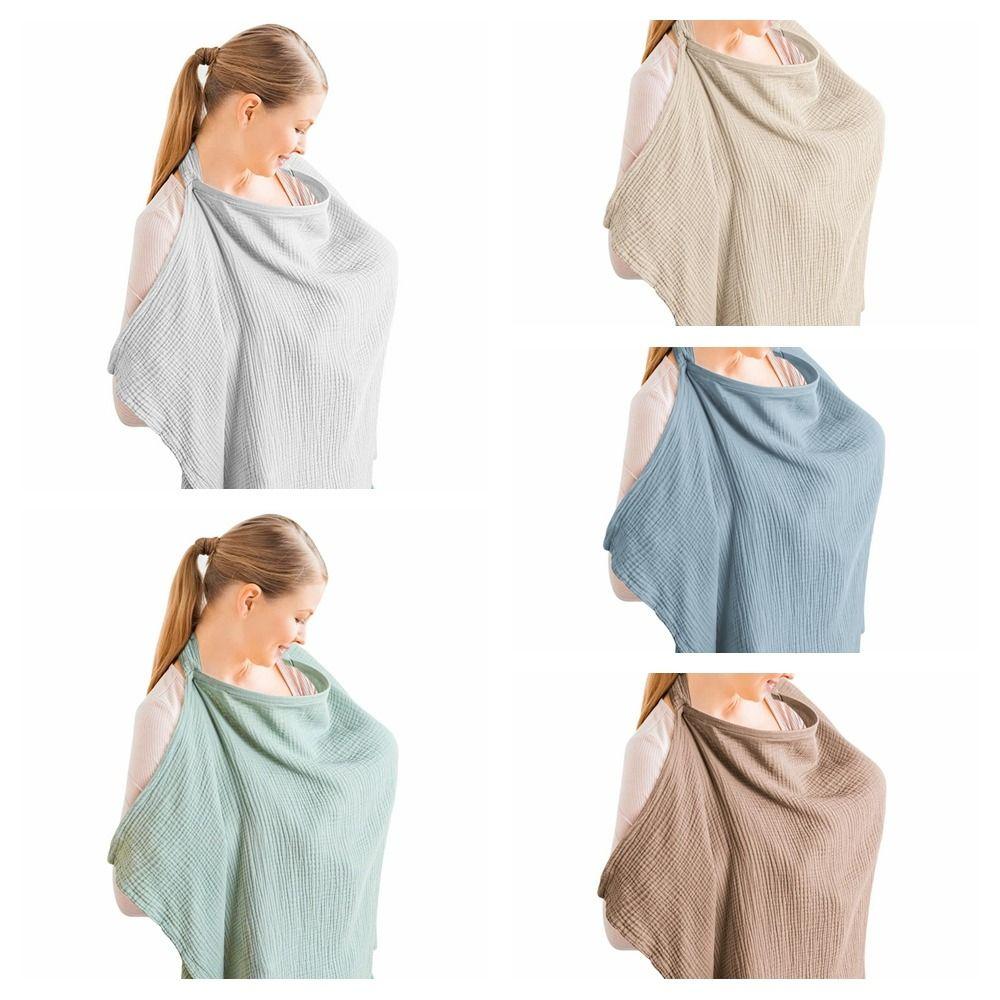 Solid Color Breastfeeding Cover Cotton Nursing Apron  Baby Feeding Supplies