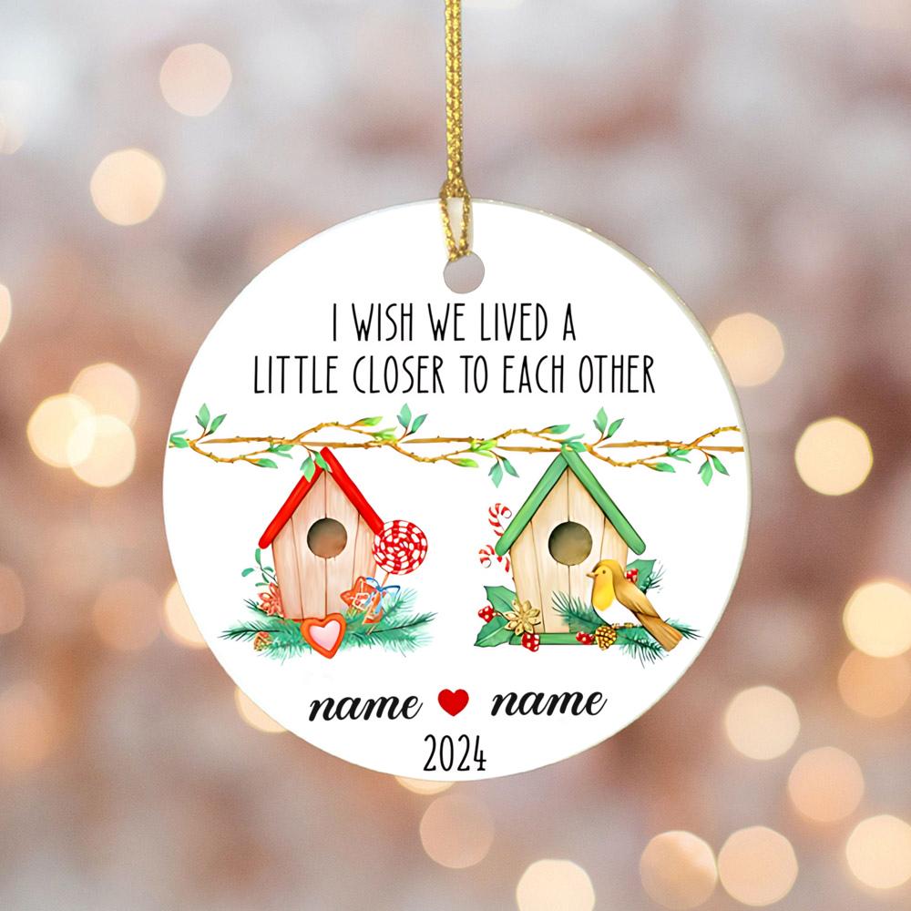 Personalized Couple Ornament 2024 Deer Ornament Keepsake Gift Custom Name Marry Keepsake Christmas Ornaments Decor