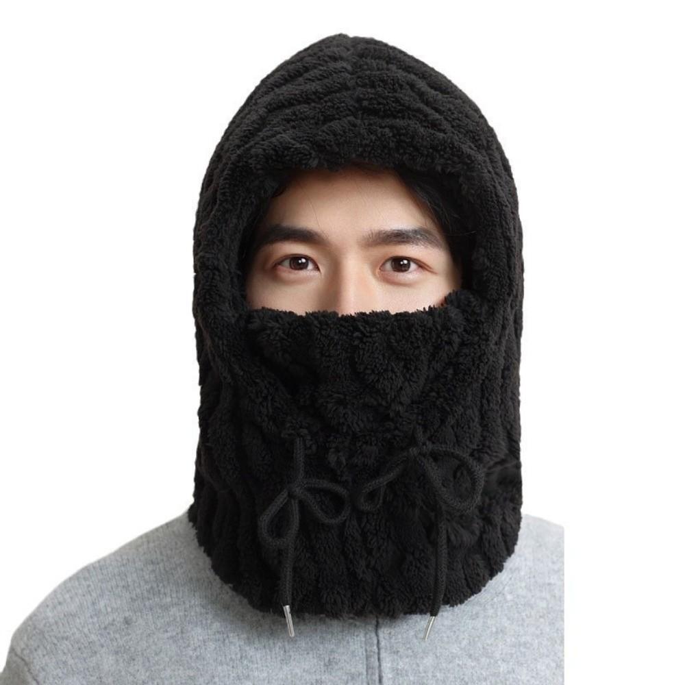 Windproof Scarf Mask Integrated Hat Warm Hooded Hat New Neck Warmer  Autumn and Winter