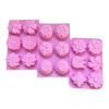 6 Cavity Silicone Flower Baking Molds Heat Resistant Nonstick Easy Releases For Cakes Cupcakes Dessert Soap Making
