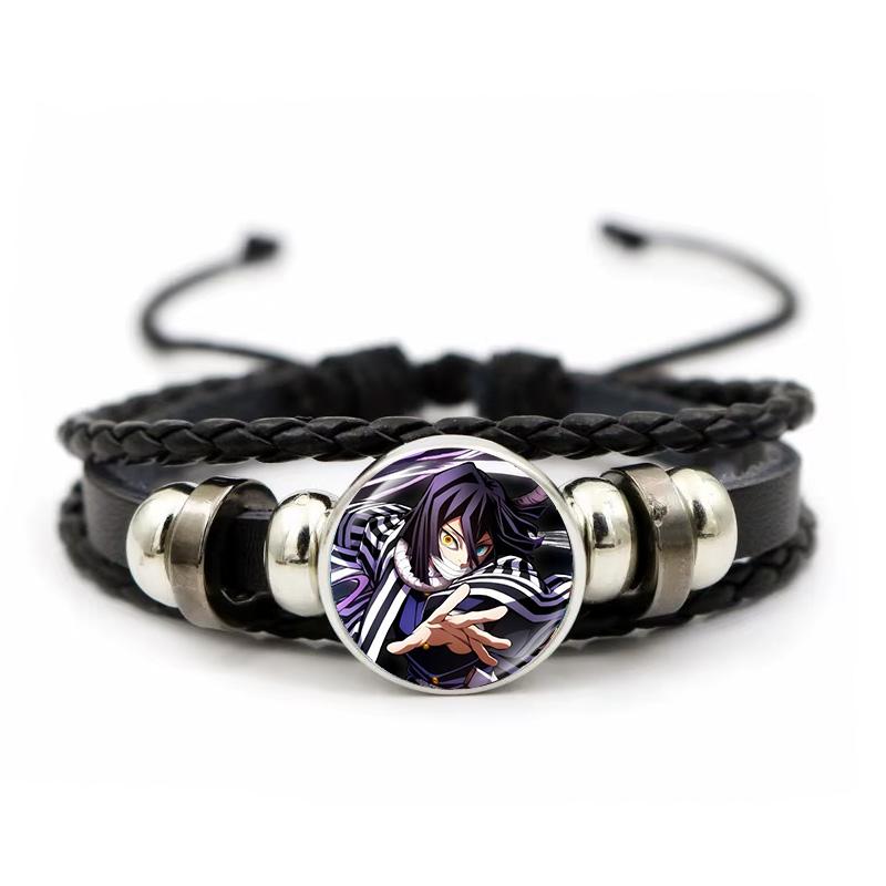 Demon Slayer Figur Armbånd Tanjiro Nidouzi Inosuke Zenitsu Mini Actionfigur Kunst Foto Anheng Lærarmbånd for Fans Gave