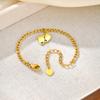 Simple Tiny Charm Anklets for Baby Kids, Anti Allergy Stainless Steel Ankle Bracelets Foot Chain Jewelry for Girl Boy Child Gift