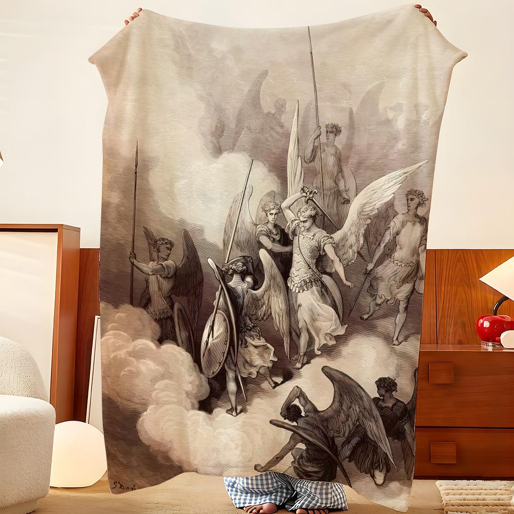 Artist G-Gustave D-Dore Throw Flannel Throw Blanket, Lightweight Cozy, Durable Washable cute Cool