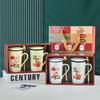 Souvenir Ceramic Couple Cup Set: Perfect for Weddings, Full Moons, Openings, or Business Gifts, with Custom Logo Printing Available.